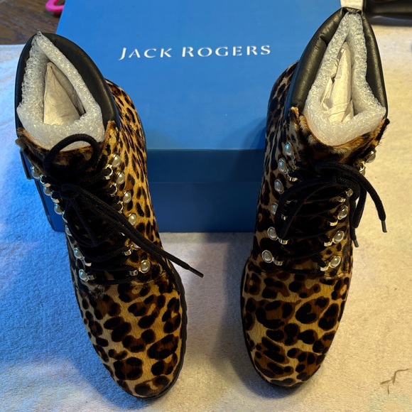 Jack Rogers Peyton Pearl Lace Up Booties - Picture 1 of 7